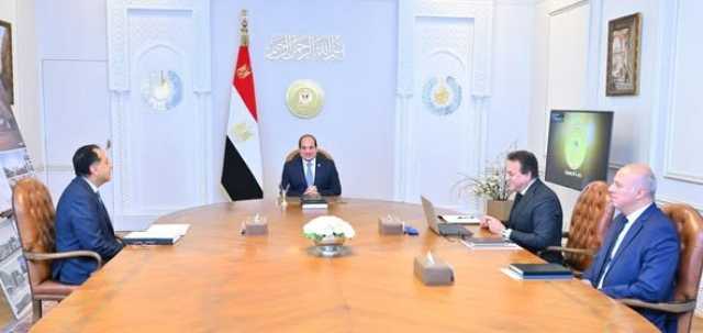 الرئيس السيسي يطلع على المشروعات القومية الجاري تنفيذها في الصحة بجميع المحافظات