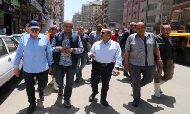 نائب وزير الإسكان يتفقد مواقع تجمعات المياه بالإسكندرية
