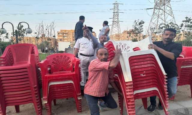 محافظة الجيزة: رفع 1100 حالة إشغال للمقاهي والمطاعم والمحال بحدائق الأهرام