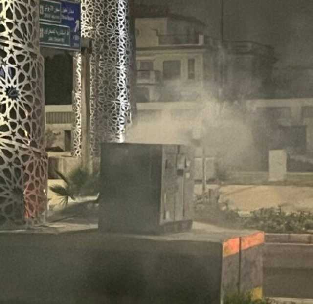 اندلاع حريق داخل كابينة كهرباء أمام مدينة الإنتاج الإعلامي بأكتوبر