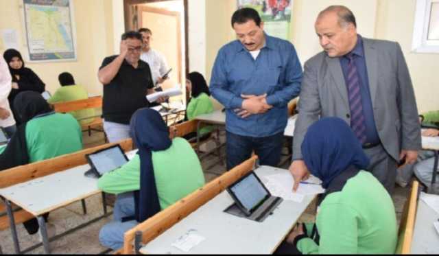 مدير تعليم بورسعيد يتابع امتحانات نهاية العام الدراسي بمدارس بحر البقر