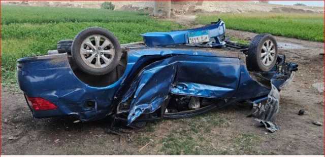 مصرع وإصابة 8 أشخاص في حادث مروع أعلى الطريق الإقليمي