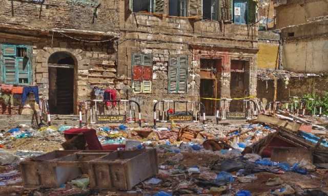 النيابة العامة تُعاين عقار منطقة اللبان المُنهار في الإسكندرية