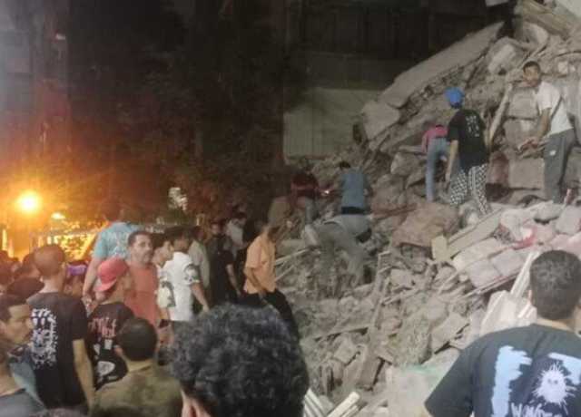 انهيار عقار مكون من 5 طوابق في السيدة زينب.. وأنباء عن وجود مصابين
