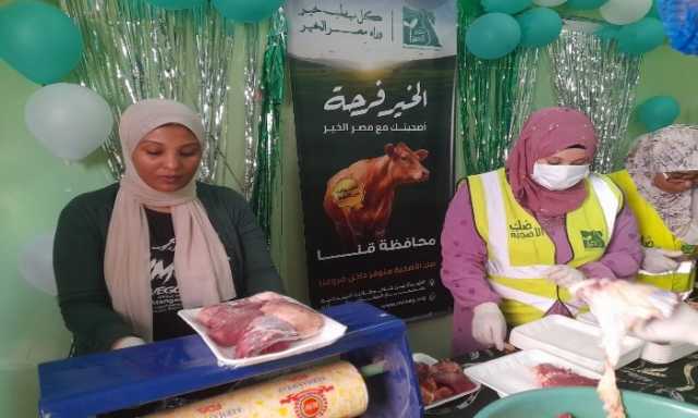 مصر الخير تنفذ حملة صك الأضحية بقنا وتوزع لحوم الأضاحي على 22 ألف أسرة