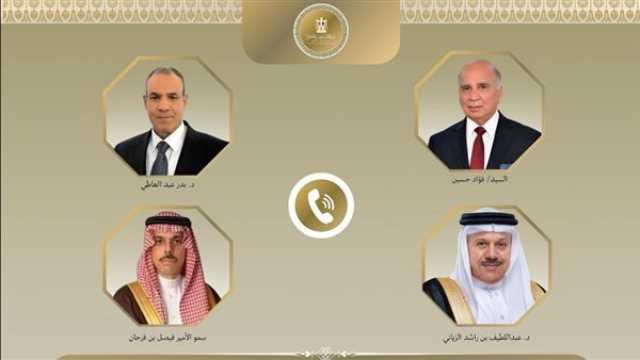 عبد العاطي يبحث تداعيات الحرب الإسرائيلية - الإيرانية مع وزراء خارجية العراق والسعودية والبحرين
