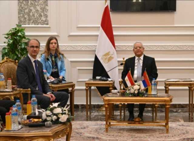 جبالي يستقبل رئيس وزراء جمهورية صربيا