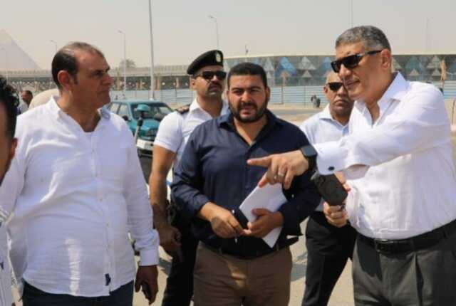 محافظ الجيزة يتفقد المراحل النهائية لأعمال التطوير بنطاق المتحف المصري الكبير