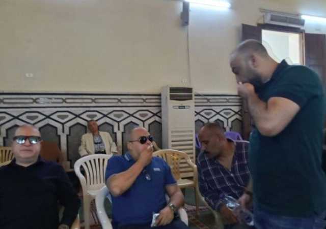 تشييع جنازة والد الفنان تامر عبد المنعم من مسجد عمر مكرم «صور»