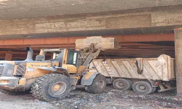 رفع 650 طنًّا من المخلفات والرتش من نفق الفكهانية بحي العمرانية