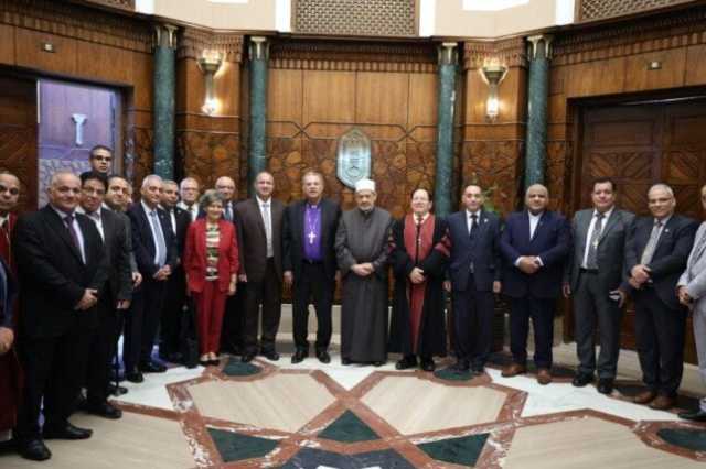 وفد الطائفة الإنجيلية يزور شيخ الأزهر للتهنئة بعيد الأضحى المبارك