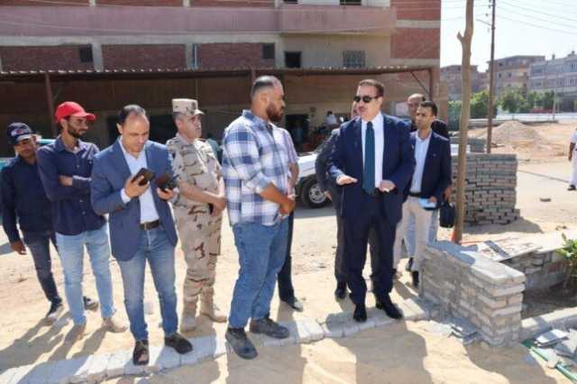 محافظ المنوفية يتفقد أعمال التطوير ونسب الإنجاز بمدخل شبين الكوم الجديد