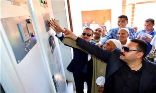 محافظ المنوفية يشهد التشغيل التجريبي لمشروع صرف صحي كفر شبرا بلولة بمنوف