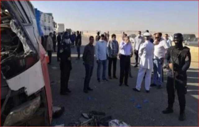 مصرع شقيقان في حادث تصادم واشتعال 3 سيارت أعلى طريق الكريمات