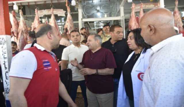 محافظ بورسعيد يتفقد منافذ بيع اللحوم استعدادًا لعيد الأضحى