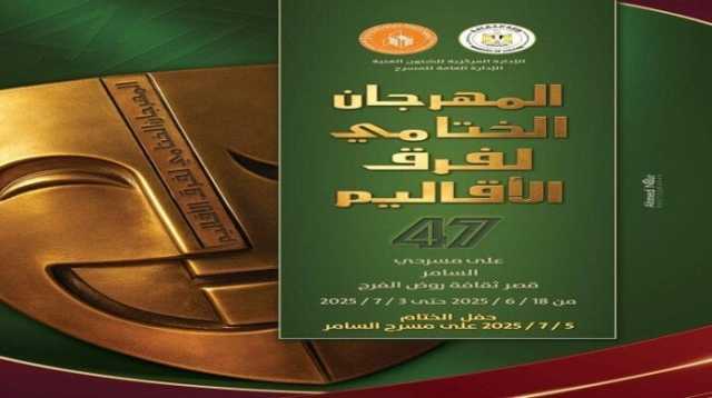غدا.. انطلاق المهرجان الختامي لفرق الأقاليم المسرحية في دورته 47