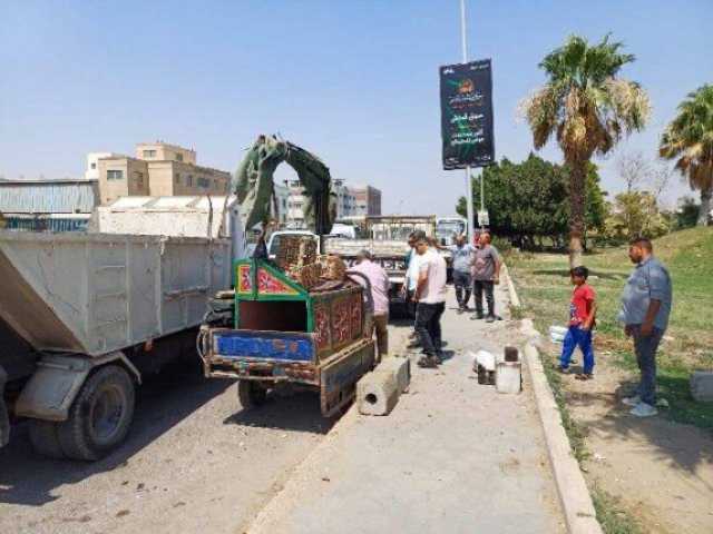 جولة ميدانية لرئيس جهاز مدينة العبور للحفاظ على المظهر الحضارى