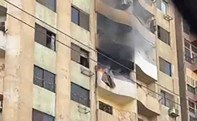 اندلاع حريق داخل شقة في برج سكني ببني سويف
