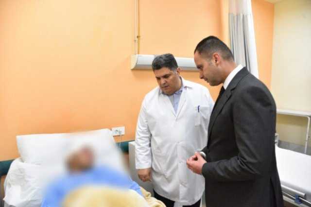 «نائب وزير الصحة» يتفقد الحالة الصحية لمصابي حادث الدائري الإقليمي بمستشفى الباجور التخصصي
