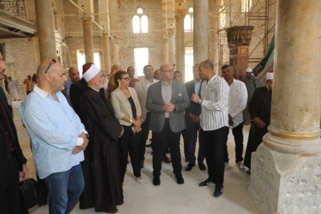 محافظ بني سويف يتفقد تطوير ورفع كفاءة مسجد السيدة حورية