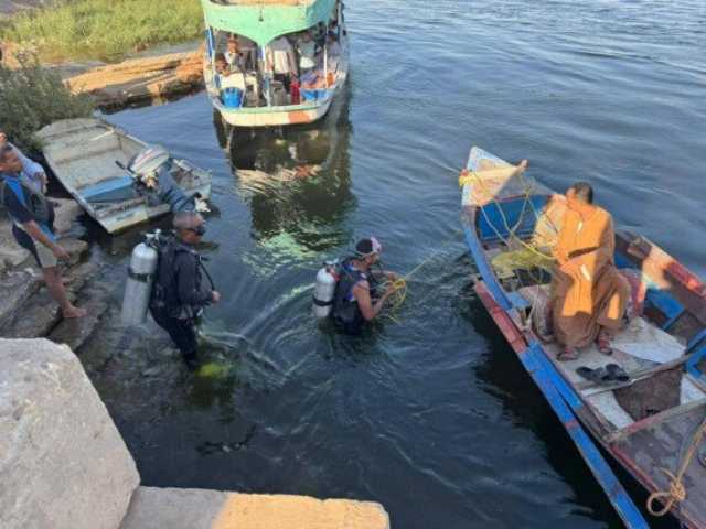 العثور على جثة أحد ضحايا حادث غرق سيارة محملة بالماشية في نيل بدشنا