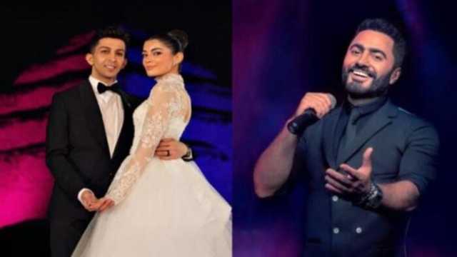 «لأول مرة».. تامر حسني يكشف سبب غيابه عن حفل زفاف ليلى أحمد زاهر