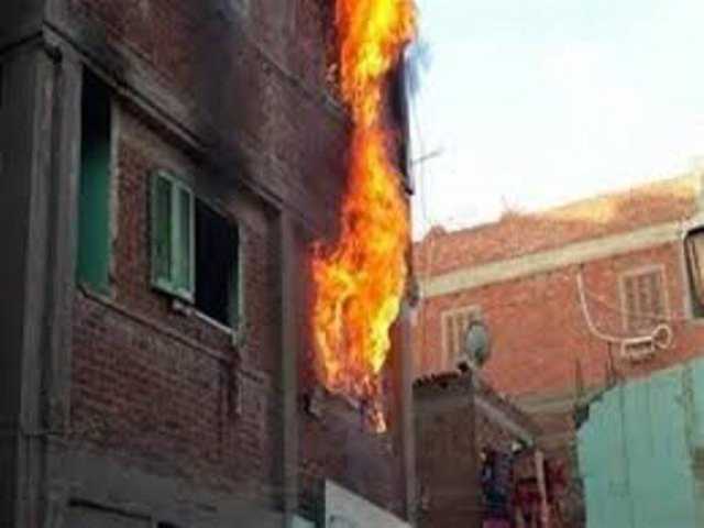 حريق يلتهم منزلًا عشوائيًا وإصابة شخص بشبين القناطر في القليوبية