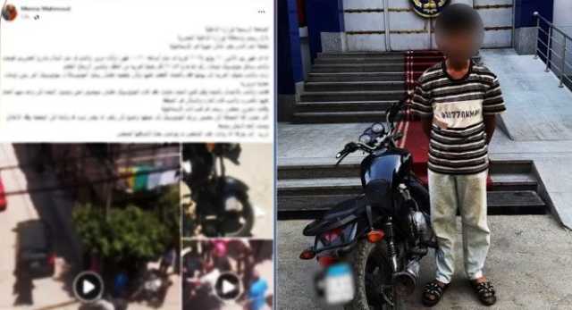ضبط قائد دراجة نارية اصطدم بسيارة سيدة واعتدى عليها بالسب في الإسماعيلية