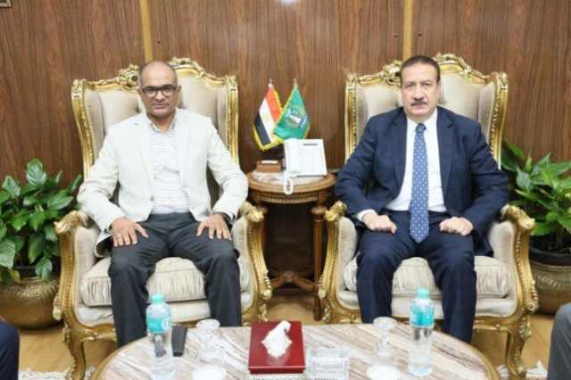 محافظ المنوفية يستقبل نائب وزير الإسكان على هامش افتتاح عدد من مشروعات الصرف الصحي بتلا