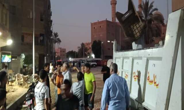 حملة مكبرة لإزالة الإشغالات بشارع الشعراوي بشبرا الخيمة