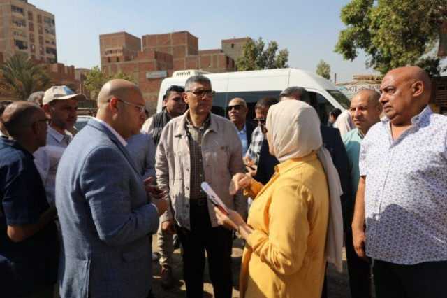 محافظ الجيزة يتفقد مشروعات الطرق بمراكز أوسيم ومنشأة القناطر