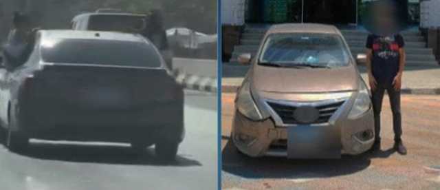 الداخلية تكشف ملابسات جلوس أطفال على نوافذ سيارة حال سيرها بالجيزة| فيديو