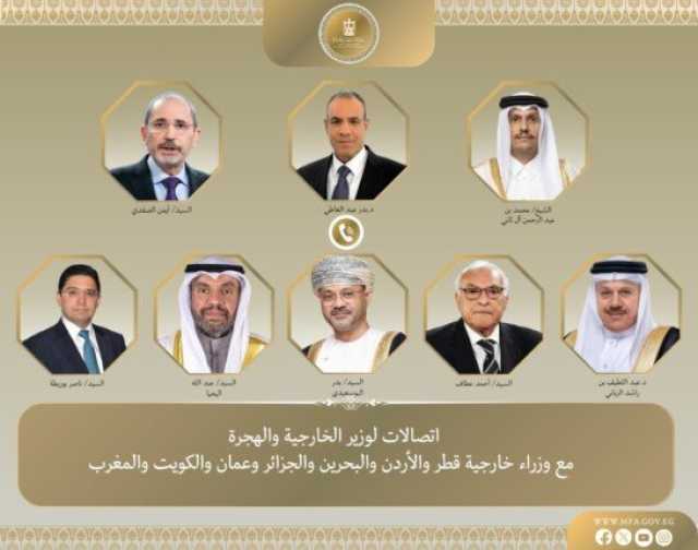 اتصالات مكثفة بين وزير الخارجية ونظرائه العرب بشأن مستجدات الأوضاع في غزة