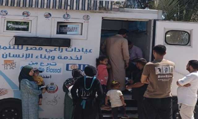تقديم خدمات صحية لـ412 مواطنًا في قافلة سكانية بقرية بني سلامة بوادي النطرون