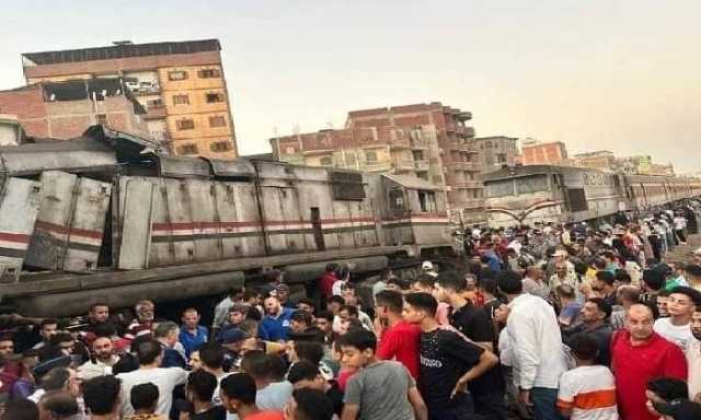 إصابة 3 أشخاص في تصادم قطارين بمنطقة المتراس بالإسكندرية