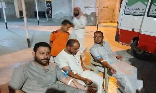 أهالي مطروح يتوافدون على المستشفيات للتبرع بالدم لصالح مصابي قطار الضبعة