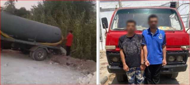 ضبط شخصين بتهمة تفريغ حمولة سيارة من مياه الصرف الصحي بسوهاج