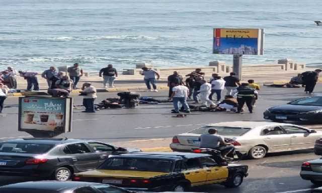 مصرع و إصابة 6 أشخاص في حادث مروع على كورنيش الإسكندرية