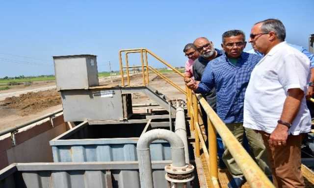 حبشى يتفقد محطة رفع ومعالجة الصرف الصحي بمشروع ناصر جنوب بورسعيد