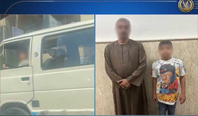 ضبط قائد سيارة سمح لطفله بقيادة ميكروباص بالقاهرة