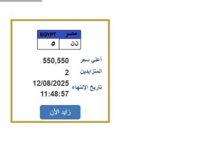 سعرها تجاوز نصف مليون جنيه.. مزايدة نارية على لوحة سيارة مميزة