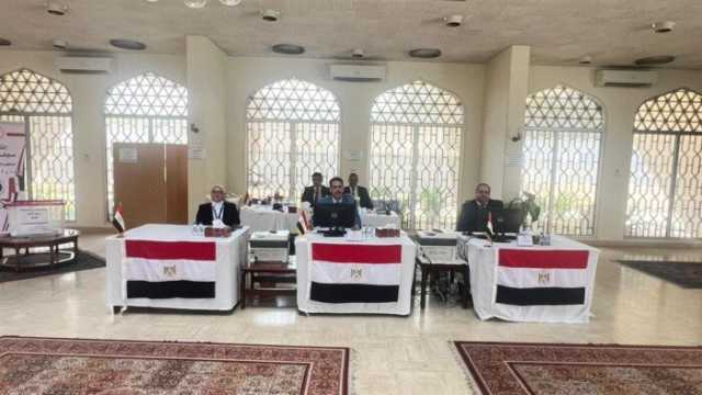 المصريون في عمان يتوافدون على السفارة لـ التصويت بـ انتخابات مجلس الشيوخ «صور»