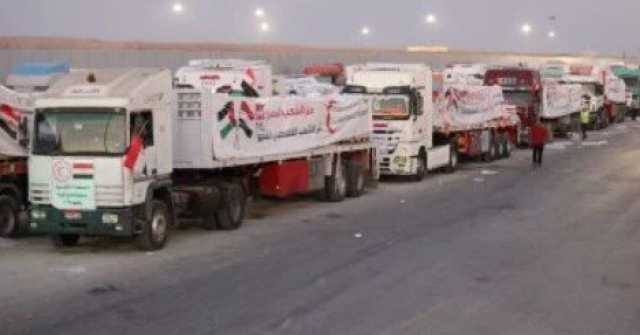 عبور 141 شاحنة إلى قطاع غزة عبر معبر كرم أبو سالم من أصل 220 شاحنة