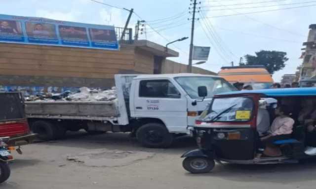 مصرع بائعة سمك أسفل عجلات سيارة نظافة بشبين الكوم