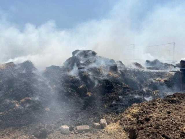 السيطرة على حريق في مزرعة مواشي بالقليوبية
