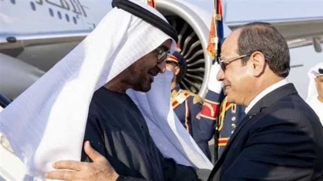 الرئيس السيسي يودع الشيخ محمد بن زايد بمطار العلمين الدولي