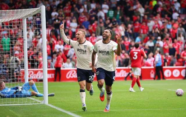 وست هام يقسو على نوتنجهام بثلاثية في الدوري الإنجليزي