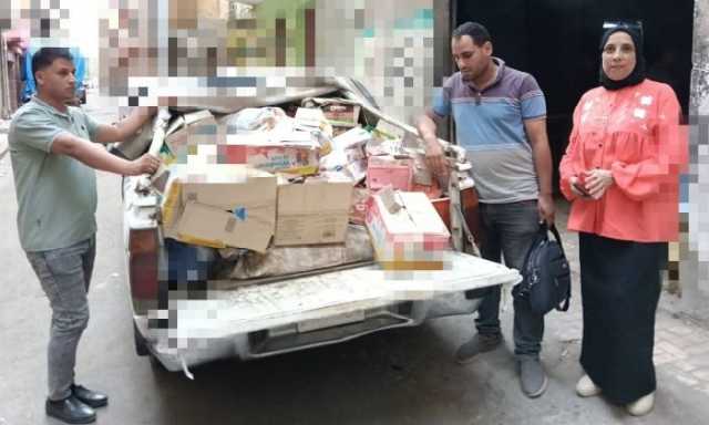 مصادرة 6آلاف عبوة منتجات غذائية منتهية الصلاحية داخل مخزن بالبحيرة
