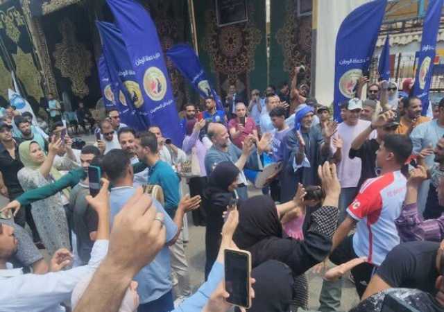 احتفالات وابتهاج في محيط لجان منوف بالمنوفية في ثاني أيام انتخابات الشيوخ