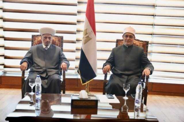 مفتي الجمهورية يستقبل قاضي قضاة فلسطين ومفتي أذربيجان ومفتي لبنان ورئيس مجلس الإفتاء بكينيا